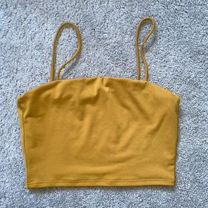Mustard crop top - small